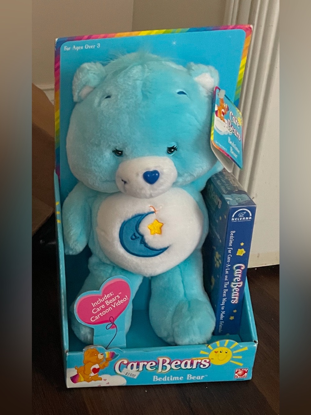 NWT Care Bears Bedtime Bear in Box with VHS Tape
